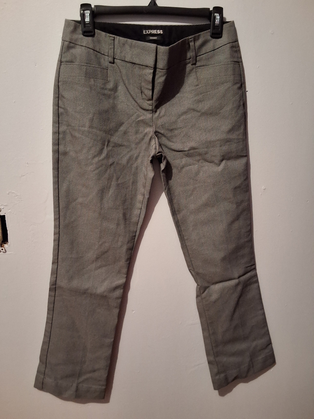 Express Gray Cropped Dress Pants